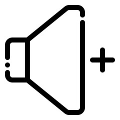volume up icon in line style