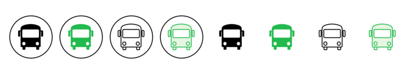 Bus icon set. bus vector icon