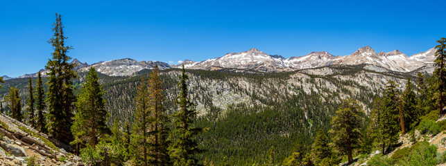 Panoramic view of the high sierra of California