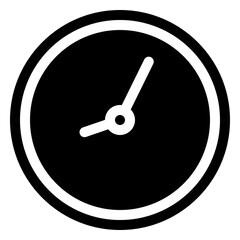 clock icon in solid style