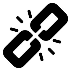 broken link icon in solid style