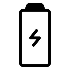 charge icon in solid style