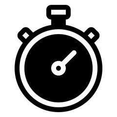 stopwatch icon in solid style
