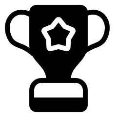 trophy icon in solid style