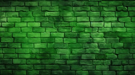 Green Brick Wall Background
