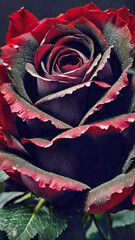 Close Up, Red and Black Rose