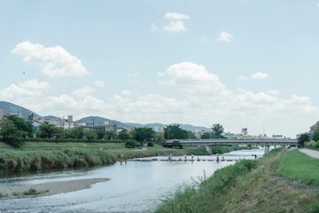 京都の鴨川の景色
