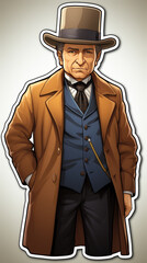 illustration of a victorian era gentleman in a top hat