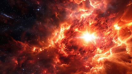 Naklejka premium Exploding Stars: The Supernova Spectacle