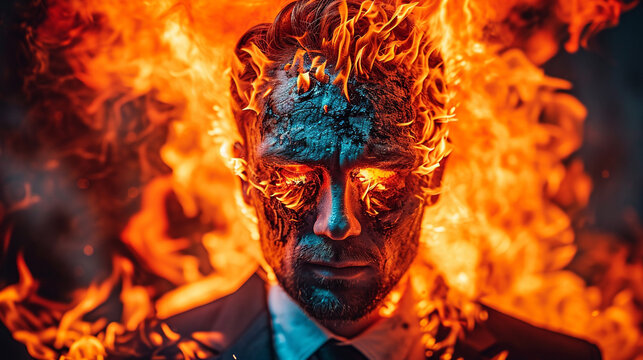 close up of a burning fire