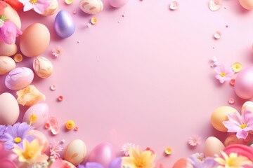 Fototapeta na wymiar Wedding Concept. Flowers Composition on Pastel Pink