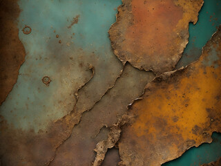 Detailed Close-Up of Rust Eroded Iron Surface