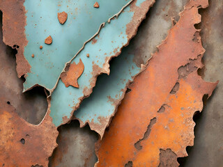 Close-Up of Rusted Metal Surface Revealing Intricate Texture and Decay