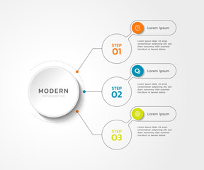 Vector step infographic business  template background