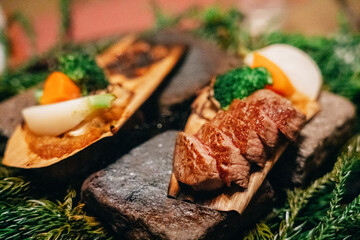 仙仁温泉岩の湯の夕食