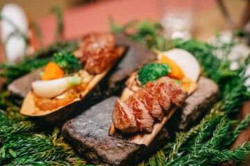 仙仁温泉岩の湯の夕食