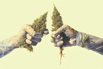 holding cannabis, holding a joint, cannabis in hand, cannabis drawing, weed illustration