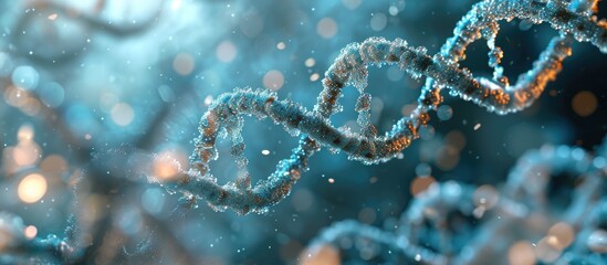 DNA structure illustrated in human cell biology.