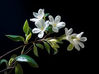 Obraz premium Jesmine&nbsp;flower in studio background, single&nbsp;jesmine&nbsp;flower, Beautiful flower images