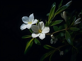 Obraz premium Jesmine&nbsp;flower in studio background, single&nbsp;jesmine&nbsp;flower, Beautiful flower images