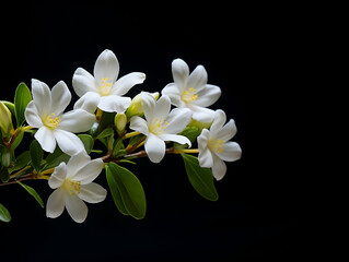 Obraz premium Jesmine&nbsp;flower in studio background, single&nbsp;jesmine&nbsp;flower, Beautiful flower images