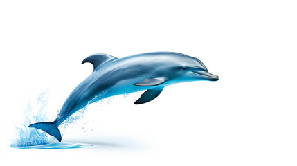 dolphin on white background