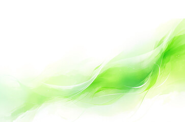 緑　水彩　曲線　ビジネス背景イラスト