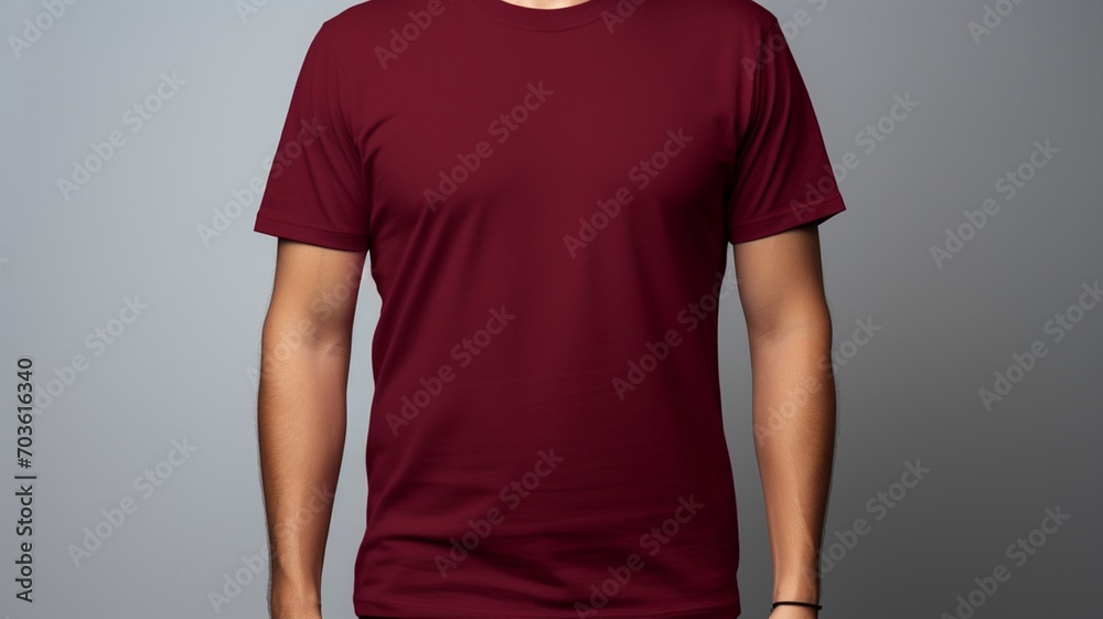 Canvas Prints red t shirt on a mannequin