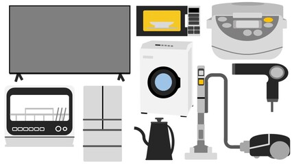 家電のイラストセット