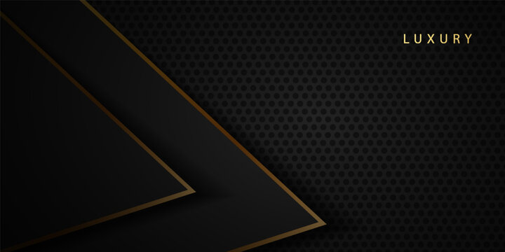 Abstract luxury black and gold color background