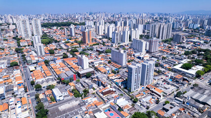 Fototapeta premium Aerial view of the Ipiranga neighborhood, in São Paulo, Brazil.