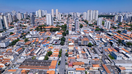 Aerial view of the Ipiranga neighborhood, in São Paulo, Brazil.