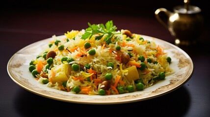 Fototapeta na wymiar rice with vegetables