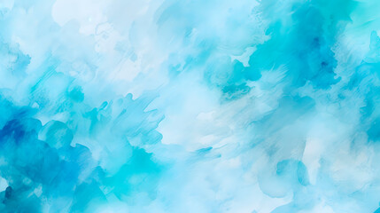 Fototapeta na wymiar Azul turquesa verde azulado menta cian blanco abstracto acuarela. Fondo de arte colorido. Luz pastel. 