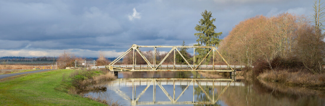 Spencer Island Footbridge Near Everett Washington