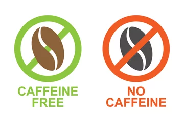 Foto op Plexiglas vector of caffeine free or decaffeinated or no coffee © arpan dalimunthe