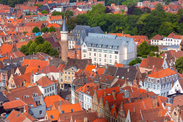 Obraz premium Aerial view of Old town of Bamberg, Bavaria, Upper Franconia, Germany