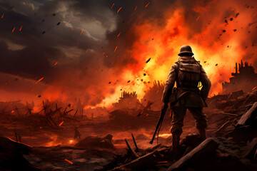 Soldier in warzone, soldier fighting, soldier fighting in warzone