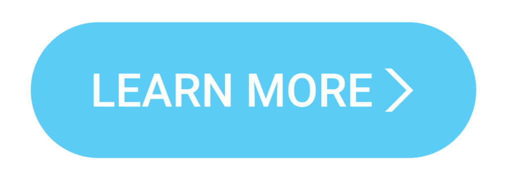 learn more sky blue button isolated on white background. learn more sky blue button PNG.