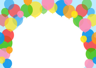 風船フレーム　ブルー