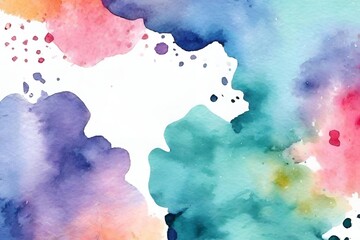 Obraz premium Fantasy smooth light pink, purple shades and blue watercolor paper textured illustration for grunge design, Generative AI