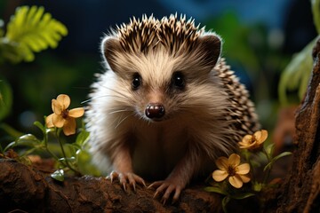 hedgehog in tropical forest