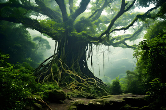 massive tree, huge tree, big trree, massive jungle tree, biggest tree in the world