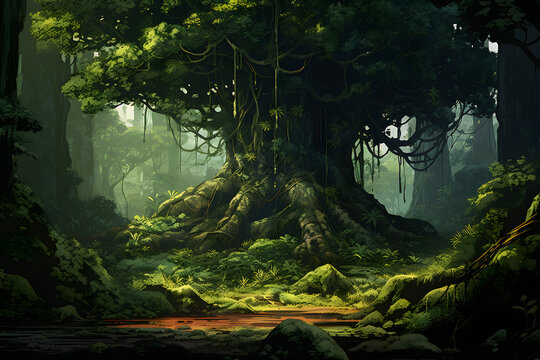 massive tree, huge tree, big trree, massive jungle tree, biggest tree in the world