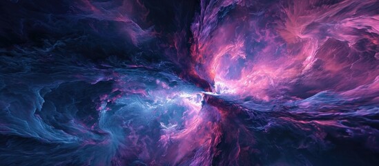 Computer generated rendering of abstract background with bipolar dark matter and energy in space. - obrazy, fototapety, plakaty