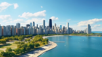 Chicago illinois usa skyline