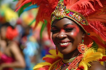 A colorful carnival with vibrant costumes Music And dancing Celebrating cultural diversity