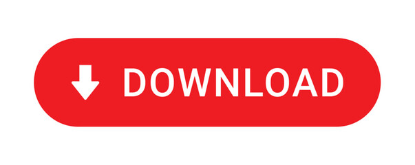 red download button with download icon isolatted on white background. download button png