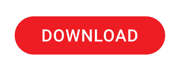 red download button with download icon isolatted on white background. download button png