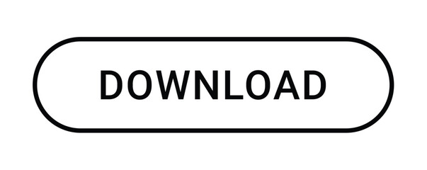 Black download button with download icon isolated on a white background. black download button PNG